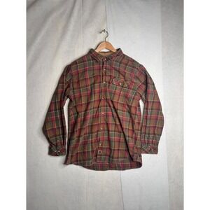 Legendary Whitetails Mens XLT Plaid Flannel Button Down‎ Shirt Green Red Brown